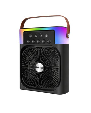 Taşınabilir Mini Klima Nemlendirici Fan RGB Led Aydınlatmalı USB Fan