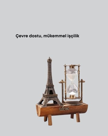 Masa Üstü Ahşap Kum Saati – Dekoratif Dayanıklı ve Şık