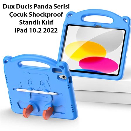 Dux Ducis iPad 10.2 2022 Kılıf Panda Serisi Çocuk Shockproof Standlı Kılıf-(57