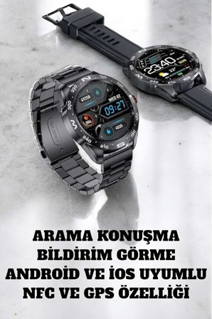 Akıllı Saat Arama Cevaplayan Titreşim Özelliğiyle Bildirim Görebilen