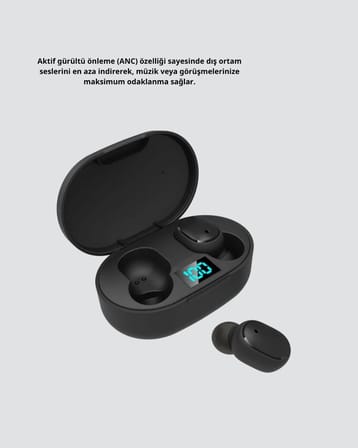 Bluetooth Kulaklık – Gürültü Önleyici Mikrofonlu Uzun Pil Ömürlü Kablosuz 