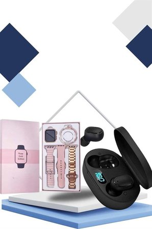 Nabız Ölçer Hediye Bileklikli Akıllı Saat ve Dijital Göstergeli Bluetooth Kula