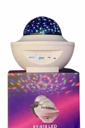 Dönen Işıklı Disko Topu Projektör Müzik Çalarlı Disco Speaker