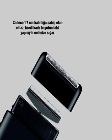 Elektrikli Tıraş Makinesi Çift Başlıklı Ultra İnce Tasarım