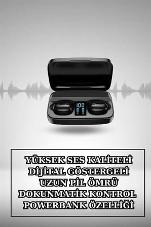 Kablosuz Bluetooth Kulaklık ve Kordon Hediyeli Akıllı Saat Nabız Ölçer Uzun Pi