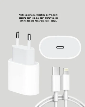 iOS Uyumlu 20W USB-C Hızlı Şarj Cihazı Telefon ve Tablet İçin