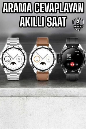 Akıllı Saat Titreşimli Amoled Ekran Uyku ve Sağlık Takibi Sesli Görüşme