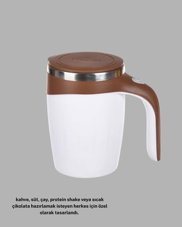 Şarjlı Otomatik Karıştırıcı Kupa Manyetik Mix Kupa Paslanmaz Çelik İç Asta