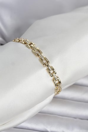 Xuping Zincir Model Gold Renk Kadın Bileklik 5886