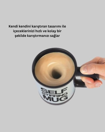 Otomatik Karıştıran Akıllı Kupa – Paslanmaz Çelik Isı Korumalı
