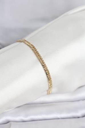 CM 14K Gold Renk Zincir Model Kadın Bileklik 5886