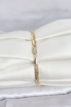 CM 14K Gold Renk Zincir Model Kadın Bileklik 5886