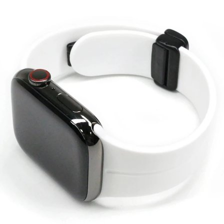 Ally Apple Watch 7-8 41mm 6-5-4 40mm Manyetik Uçlu Silikon Kayış Kordon 3-2-1 38m