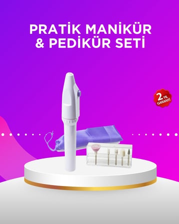 Elektrikli Manikür ve Pedikür Matkap Seti – Ayarlanabilir Hız Ergonomik ve Sess