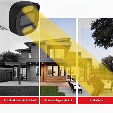 8 Kameralı 500GB HDD Güvenlik Kamera Seti 5MP 1080p Full HD Tam Renkli Gece Görüş DVR Kayıt Cihazlı Tak Çalıştır Sistem