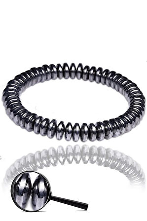 Sertifikalı Aa+ Hematit Taşı Bileklik - Kararmaz