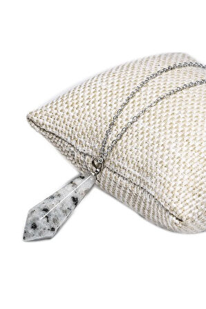 Sertifikalı Gümüş Aparatlı A+ Doğal Ay Taşı Kolye