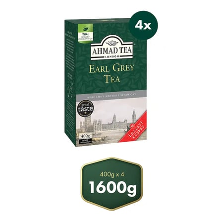 Ahmad Tea Early Grey Dökme Siyah Çay 4’lü Avantaj Paket 1.6 KG (4 x 400 Gr)