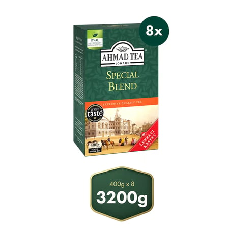 Ahmad Tea Special Blend Dökme Siyah Çay 8’li Avantaj Paket 3.2 KG (8 x 400 Gr)