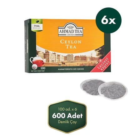 AHMAD TEA CEYLON  100X3,2 GR DEMLİK POŞET ÇAY x 6 Adet