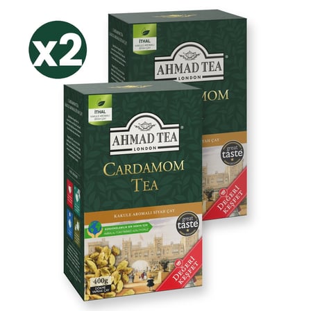 Ahmad Tea Cardamom Tea 400 G Dökme Çay 2'li Ekonomik Paket – Toplam 800 Gram Dökme Çay