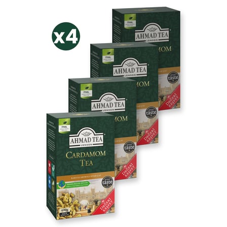 Ahmad Tea Cardamom Tea 400 G Dökme Çay 4'li Ekonomik Paket – Toplam 1600 Gram Dökme Çay