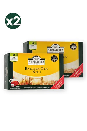 Ahmad Tea English Tea No.1 100'Lü Demlik Poşet 2'Li Ekonomik Paket – Toplam 200 Demlik Poşet