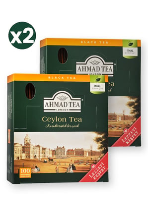 Ahmad Tea Ceylon Tea 100'lü Bardak Poşet 2'li Ekonomik Paket – Toplam 200 Bardak Poşet
