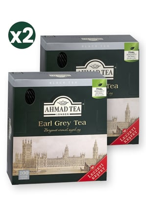 Ahmad Tea Earl Grey Bardak Poşet Çay 100'Lü 200 G 2'Li Ekonomik Paket – Toplam 200 Bardak Poşet
