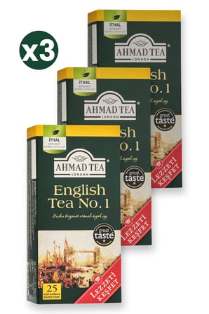 Ahmad Tea English Tea No.1 25'Li Bardak Poşet 3'Li Ekonomik Paket – Toplam 75 Bardak Poşet
