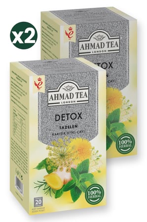 Ahmad Tea Detox Tea 20'li Paket 2'li Ekonomik Paket – Toplam 40 Poşet Çay