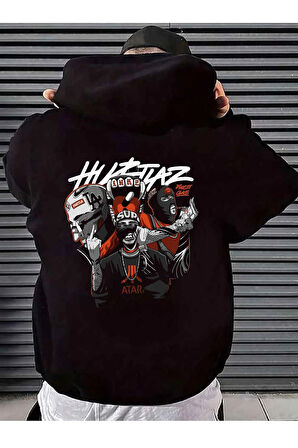 Unisex Kadın Erkek Kapüşonlu Kanguru Cepli Oversize Sweatshirt Hoodie New way