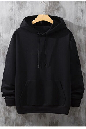 Unisex Kadın Erkek Kapüşonlu Kanguru Cepli Oversize Sweatshirt Hoodie Scooter