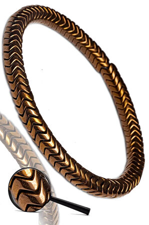 Sertifikalı Aaa+ Rose Renk Hematit Taşı Bileklik - Kararmaz