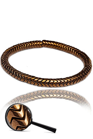 Sertifikalı Aaa+ Rose Renk Hematit Taşı Bileklik - Kararmaz