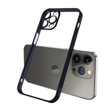 Northcity iPhone 13 Pro Max Silikon Kılıf Lazer Çerçeveli Renkli Kenar - Sararma Yapmaz Kablosuz Şarj Uyumlu