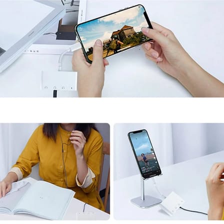 Northcity 4’sü 1 Arada USB-C OTG Ses Adaptörü – Çift 3,5 mm Jack + Şarj