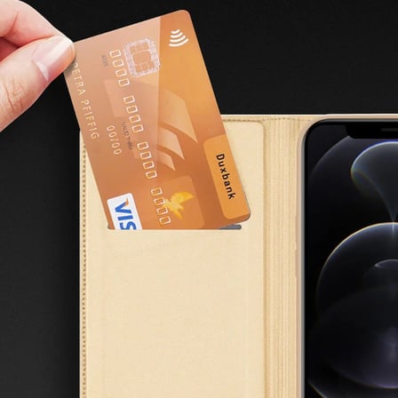 Northcity iPhone 12 Pro Max Kapaklı Deri Flip Kılıf - Manyetik Standlı Koruyucu