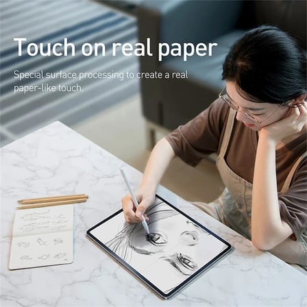 Northcity iPad Pro/Air 10.5 İnç Paper Like Film Darbe Emici PET Ekran Koruyucu - Şeffaf HD ve Kavisli Koruma