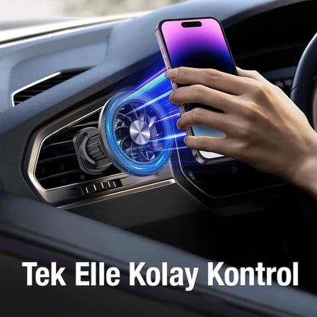 Northcity MagSafe Araç İçi Telefon Tutucu - 360° Döndürmeli, Engebeli Yollarda Titreme Yok
