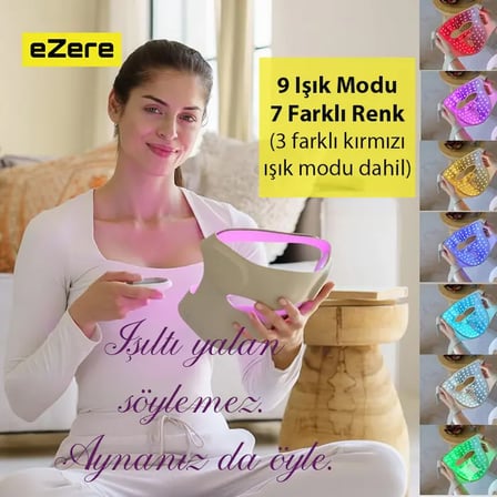 Northcity LED Yüz Maskesi - 9 Modlu Kızılötesi & Kırmızı Işık Terapisi - 480 Boncuklu Ev Tipi Cilt Bakım Aracı