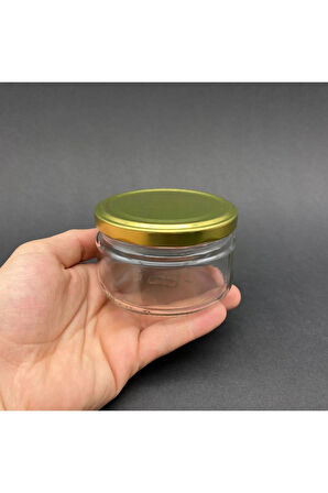 10 Adet 230 Cc Cam Kavanoz - 230 ml Cam Kavanoz - Geniş Magnolia Kavanozu
