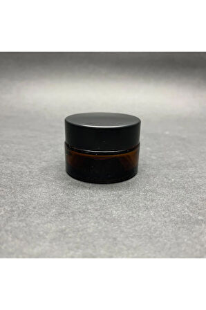 10 Adet 20 Cc Cam Amber Krem Kavanozu - Kapaklı Iç Contalı - Amber Mum Kavanozu