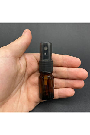 10 Adet 5 Cc Amber Cam Şişe Spreyli Takım