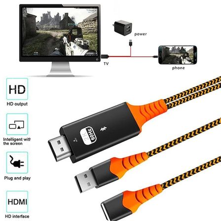 Northcity 4K HDMI Dönüştürücü Kablo – Lightning & Type-C Android TV Yansıtma | UHD 4K Görüntü Aktarma
