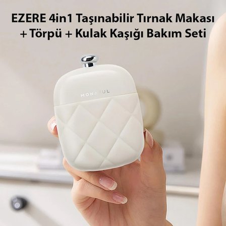 Northcity 4’lü Tırnak Bakım Seti Taşınabilir Törpü Kulak Kaşığı Paslanmaz Çelik - Seyahat Boy Manikür