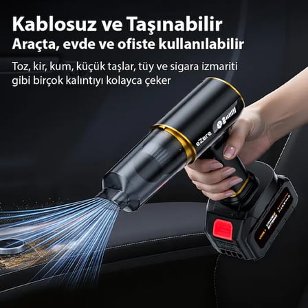 Northcity 20000 PA Güçlü Kablosuz El Süpürgesi - Üflemeli & Vakumlu Ev ve Araç İçin Mükemmel Çözüm