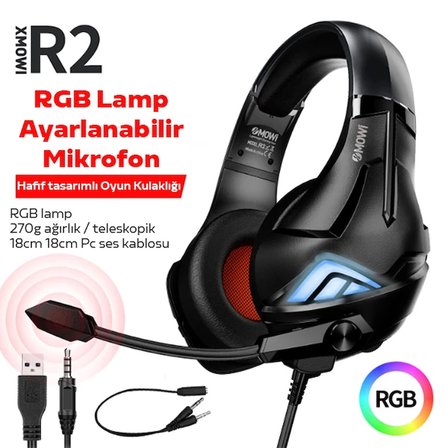 Northcity RGB Oyuncu Kulaklığı Mikrofonlu Gürültü Engelleyici – 7.1 Surround Gaming Kulaklık