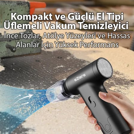 Northcity J02 Çift Fonksiyonlu Mini Araç Süpürgesi & Turbo Fan Hava Üfleyici - 110.000 RPM, 7.4V 4000mAh