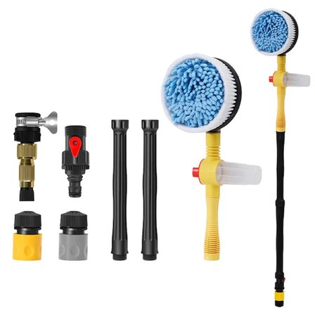 Northcity Otomatik Dönen Mikrofiber Araç Yıkama Fırçası Seti - Araba Yıkama Paspas Sabunluk